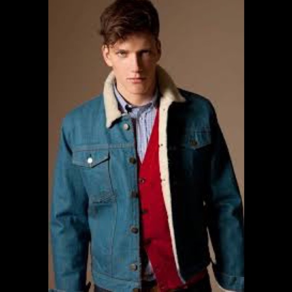 Sherpa Shearling Denim Trucker Jacket